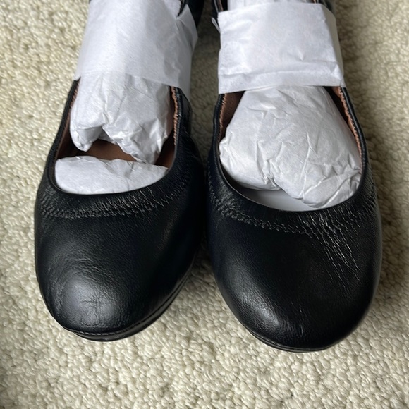 Lucky Brand NIB Emmie Leather Ballet Flats in Black Size 8.5 NEW - Picture 4 of 9